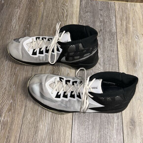 Nike 844592-100 Zoom Devosion Mens Size 11.5 Basketball Shoes White Silver Black - Picture 6 of 11